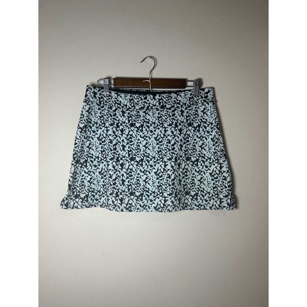Tranquility by Colorado Clothing Blue Black Leaf Print Active Skort M Granola